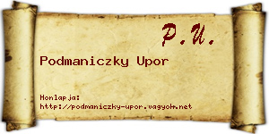 Podmaniczky Upor névjegykártya